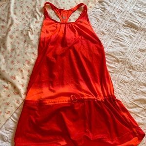 Nike dri-fit orange-red running tank top dress